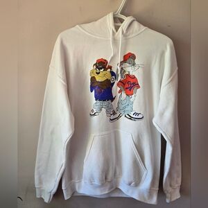 ​🔥 LOONEY TUNES Hip Hop Bugs Bunny & Taz Hoodie • 90s Streetwear Aesthetic • M